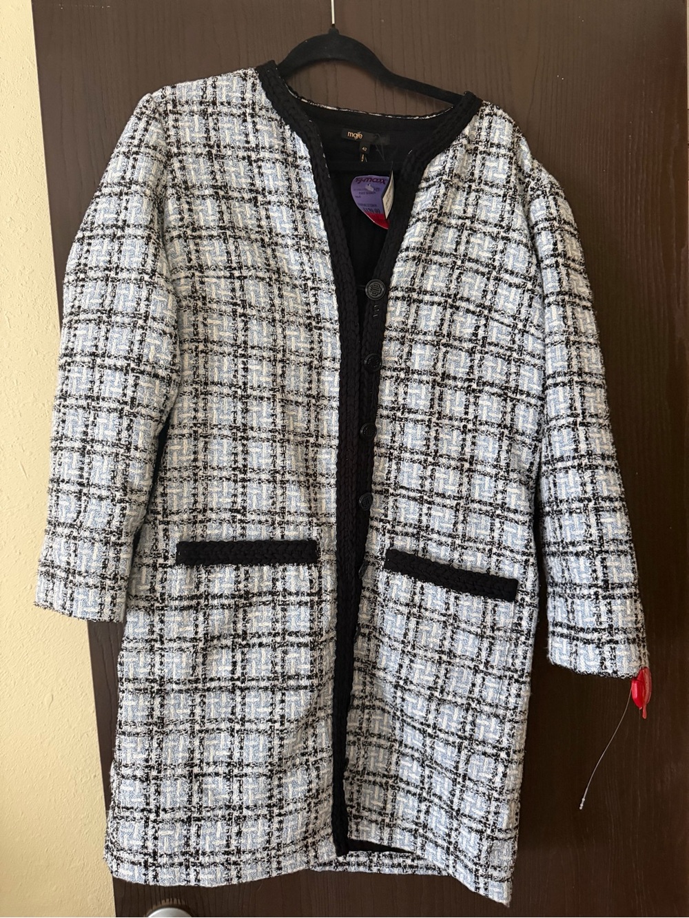 NWT Maje Rizuli Blue Tweed Dress